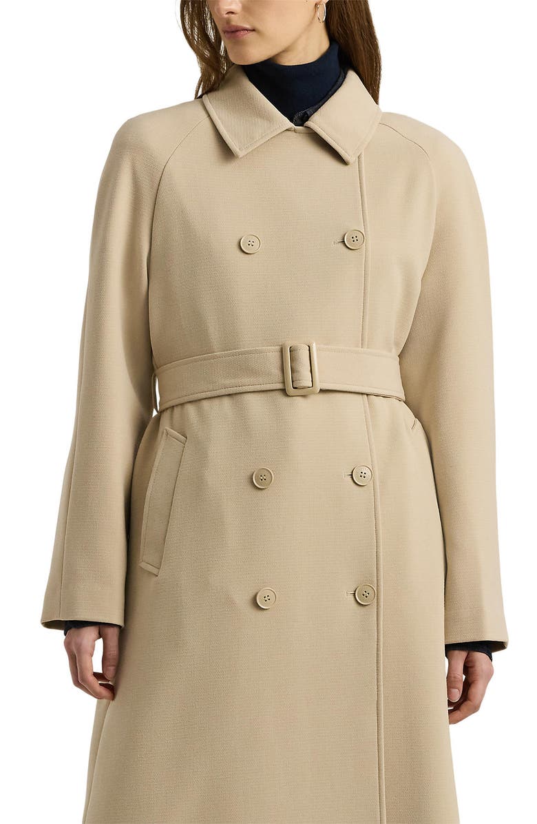Lauren Ralph Lauren Crepe Belted Coat, Alternate, color, Explorer S