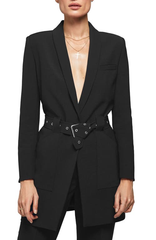 ANINE BING Belted Blazer in Black at Nordstrom, Size Small
