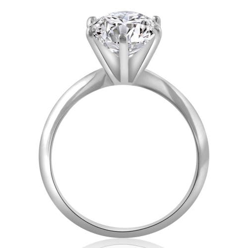 Shop Bliss Diamond Platinum Certified 3ct Oval Diamond Solitaire Engagement Ring