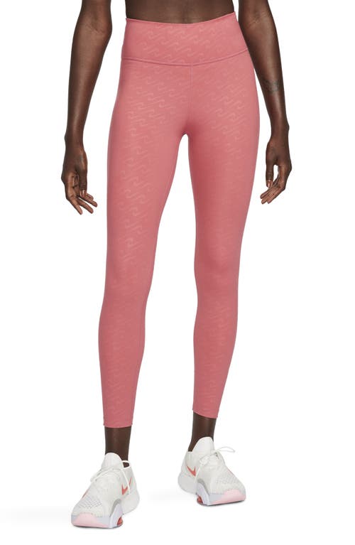 Nike Dri-FIT One Icon Clash 7/8 Leggings in Gypsy Rose/Sail at Nordstrom, Size Large