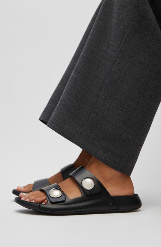 Shop Ecco Cozmo Slide Sandal In Black