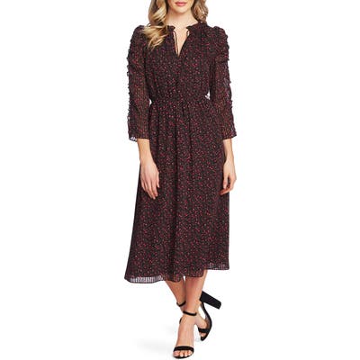 Cece Autumn Serenade Ruffled Midi Dress, Pink