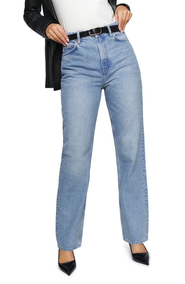 Arctic Ally Meekness Reformation Selena High Rise Relaxed Fit Straight Leg Jeans | Nordstrom