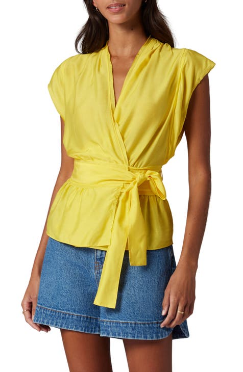 Ashlele Tie Waist Wrap Top