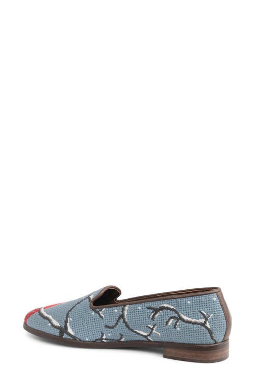 Shop Bypaige Needlepoint Loafer In Sky Blue