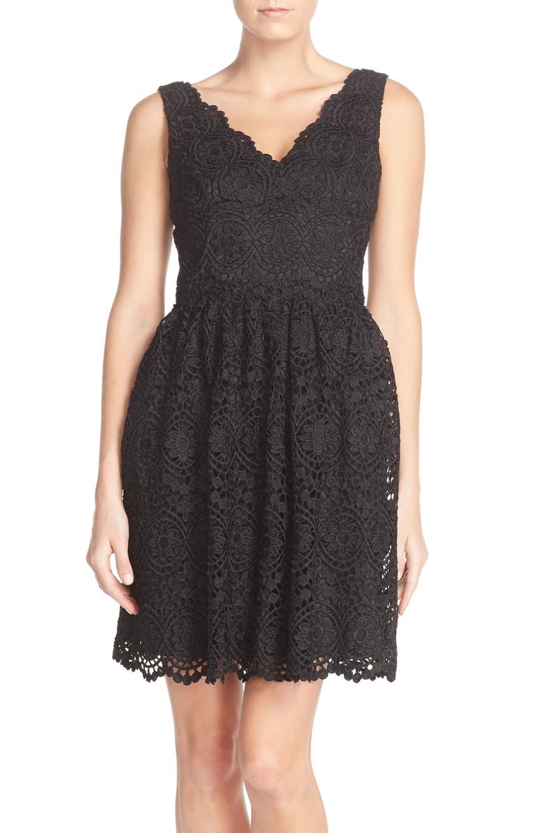 Adrianna Papell Floral Lace Fit & Flare Dress | Nordstrom