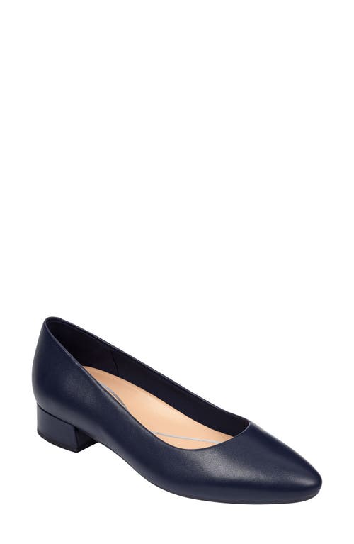 Caldise Pump in Navy Leather