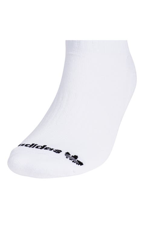 Shop Adidas Originals Adidas Assorted 3-pack Trefoil 2.0 Crew Socks In White/grey/black