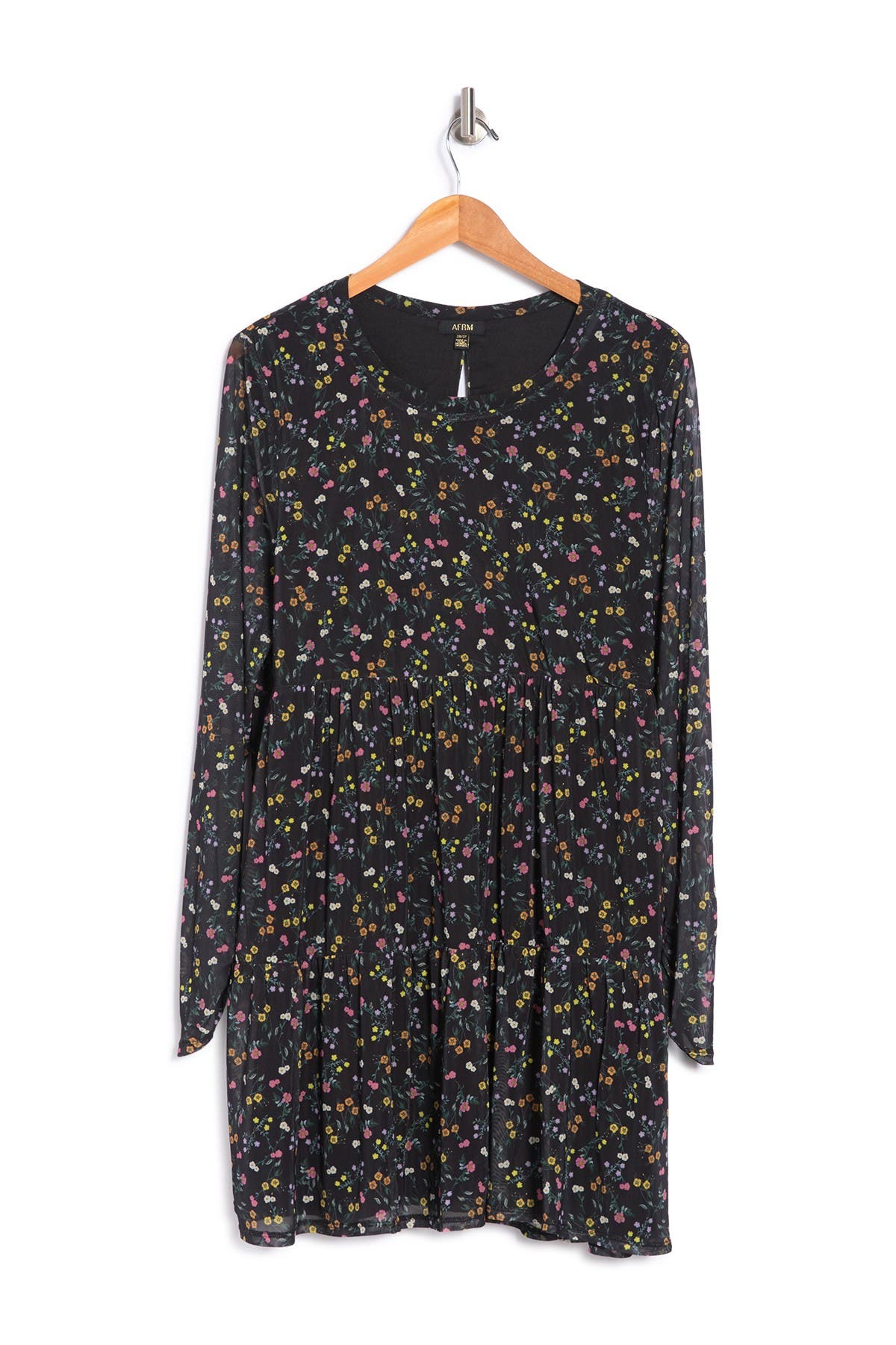 Afrm Bell Printed Dress In Spring Garden Ditsy