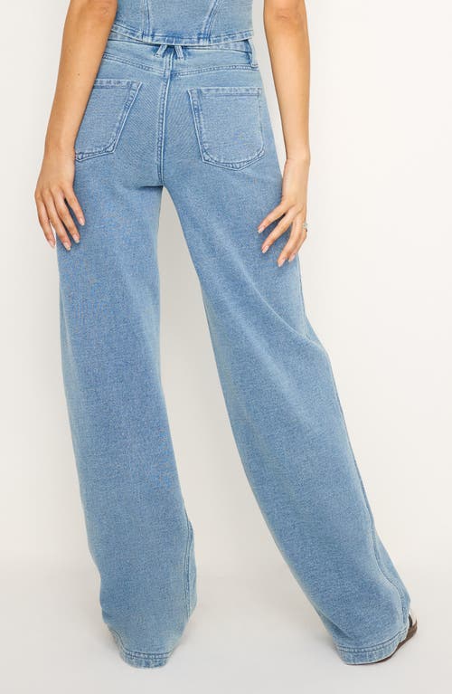 Shop Good American Jeanius Good Skate Cotton Pants In Indigo586