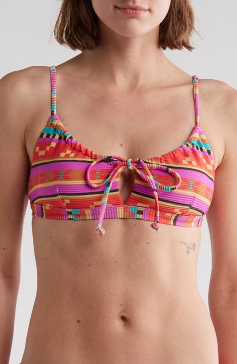 Baja Rising Coco Tie Front Bralette Bikini Top
