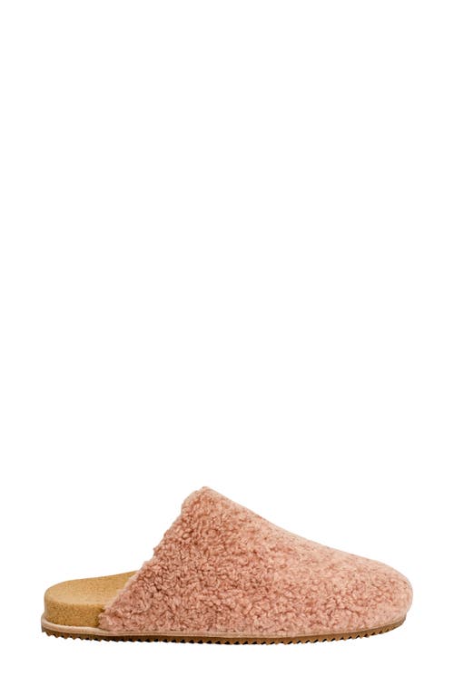 Holly Orthotic Faux Shearling Slipper in Dusty Rose