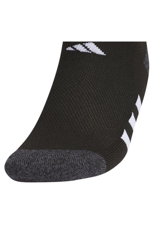 Adidas Originals Adidas Kids' Athletic Cushioned No Show Socks In Black/onix Grey/white