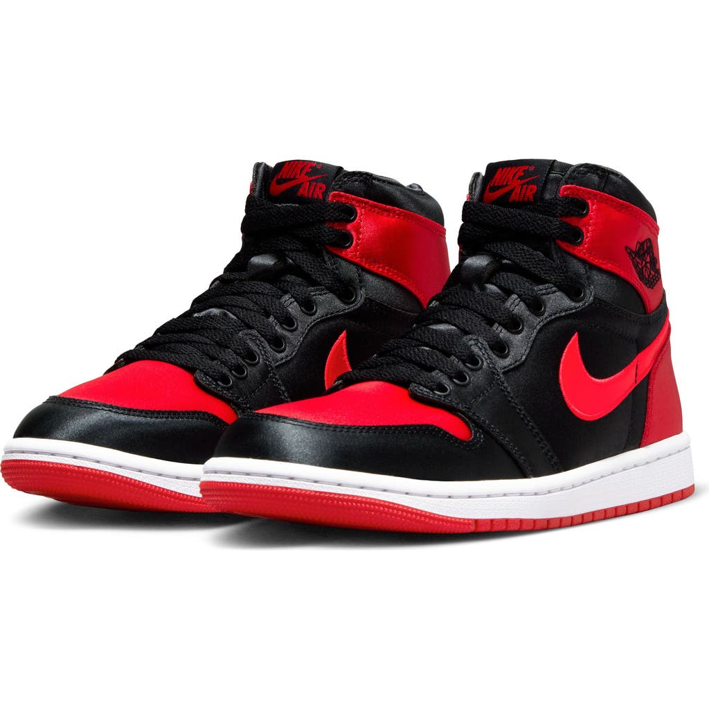 Jordan Air 1 Retro High Top Sneaker In Black/university Red/white