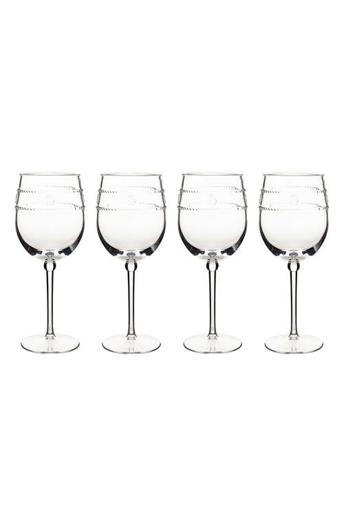 Juliska Isabella Acrylic Wine Glasses, Set Of 4 In Clear