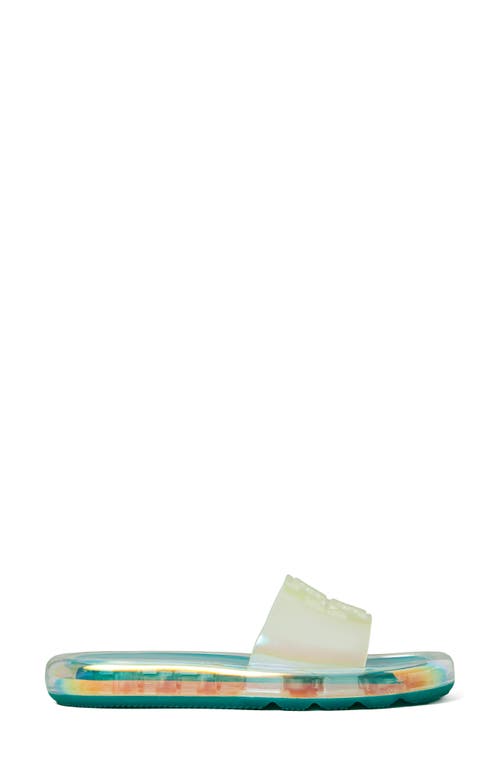 Tory Burch Bubble Jelly Slide Sandal In Iridescent/tuscan Sea