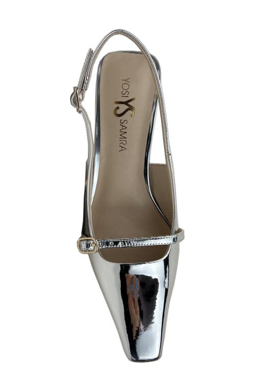 Yosi Samra Kate Slingback Pump In Silver