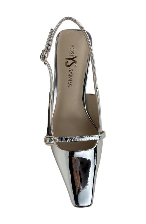 Shop Yosi Samra Kate Slingback Pump In Silver