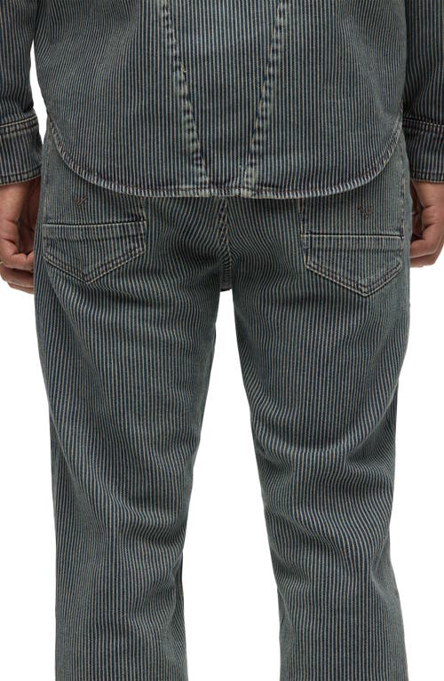 Shop Hudson Jeans Walker Kick Flare Pinstripe Jeans In Khaki Striped