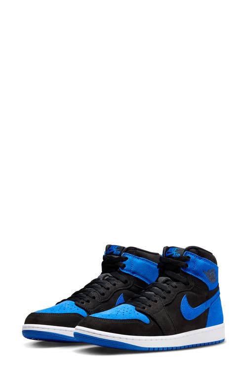 Air Jordan 1 Retro High Top Sneaker in Black/Royal Blue/White