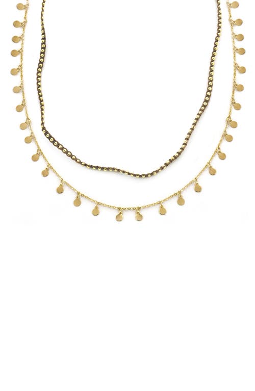 Panacea Layered Necklace In Gold