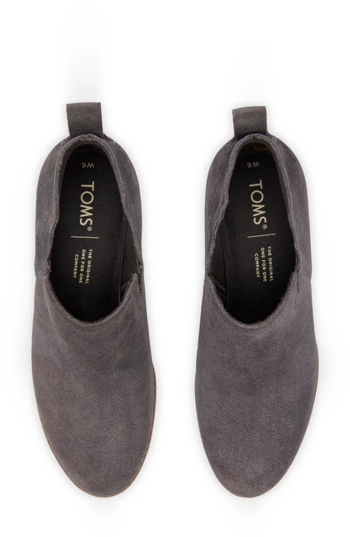 Toms Kallie Womens Faux Suede Slip On Wedge Boots In Grey