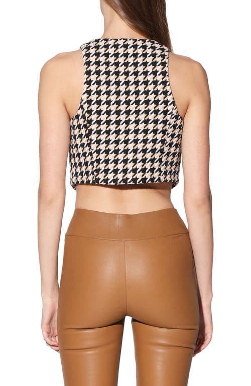 Walter Baker Tory Vest Top In Herald Houndstooth