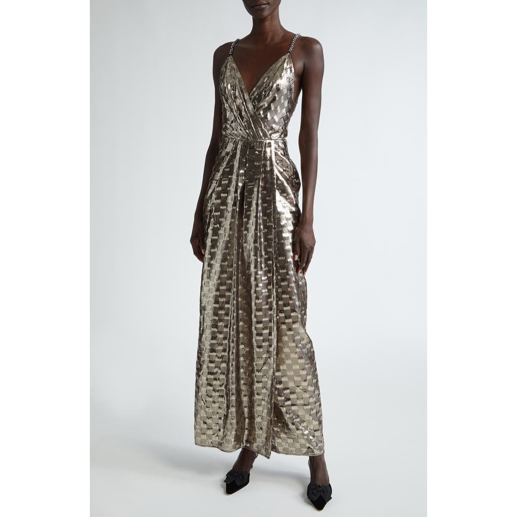 JOHANNA ORTIZ JOHANNA ORTIZ HENNA NIGHT CHECK SILK BLEND MAXI DRESS