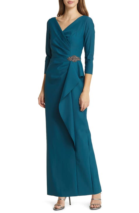 Ruched Column Gown