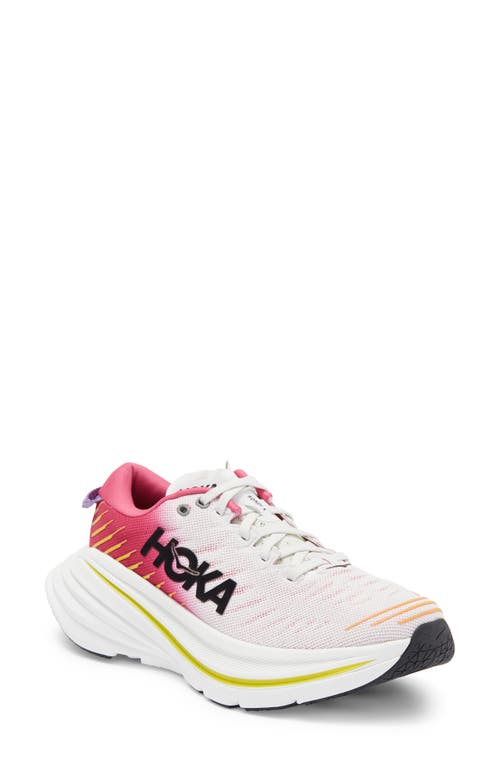 Hoka Bondi X Low-top Sneakers In Blanc De Blanc/pink Yarrow