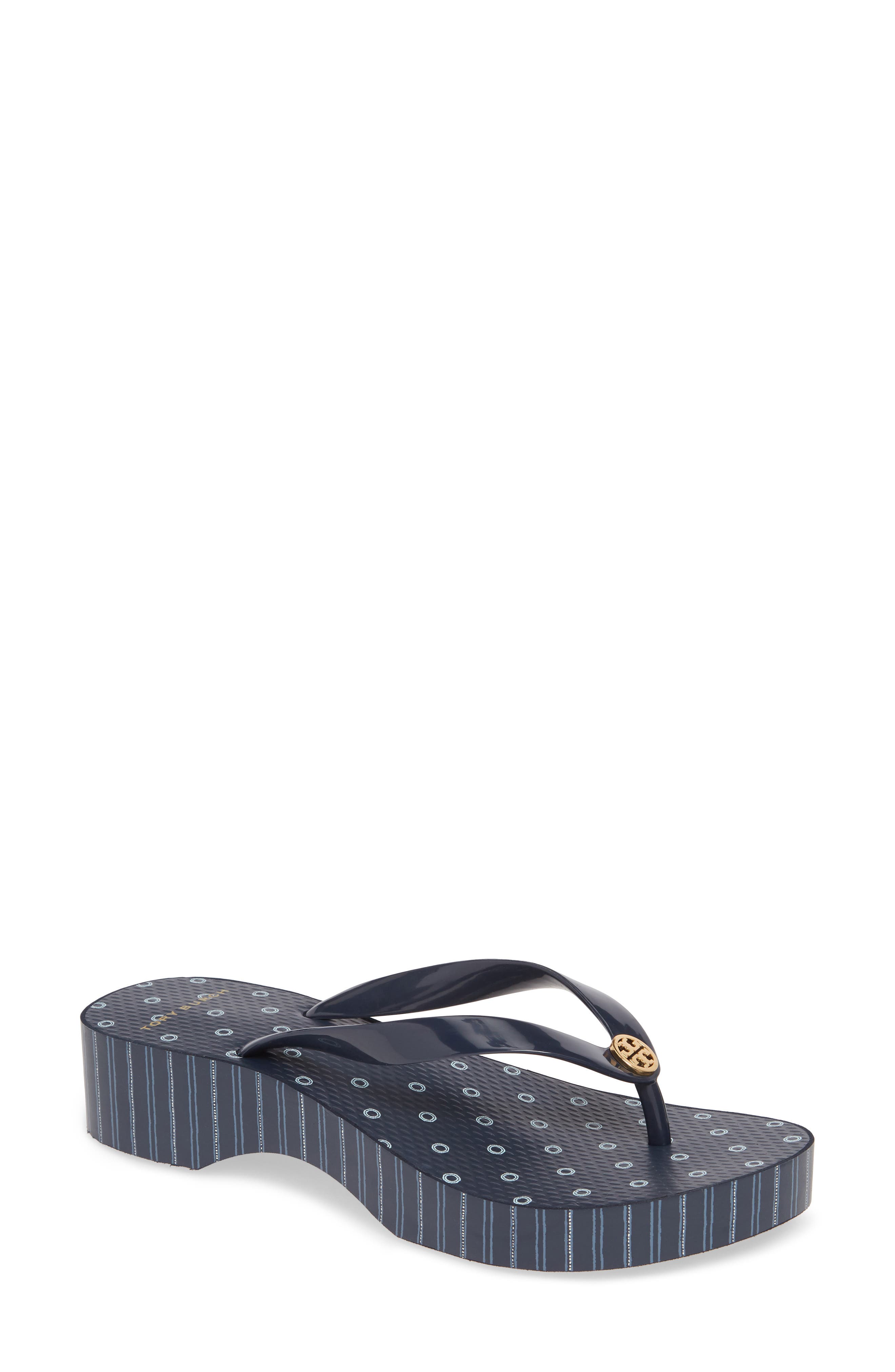 Tory Burch Wedge Flip Flop, Blue