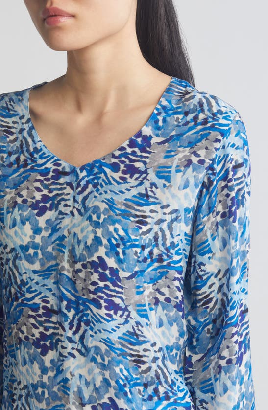 Shop Apny Abstract Print Top In Blue Multi