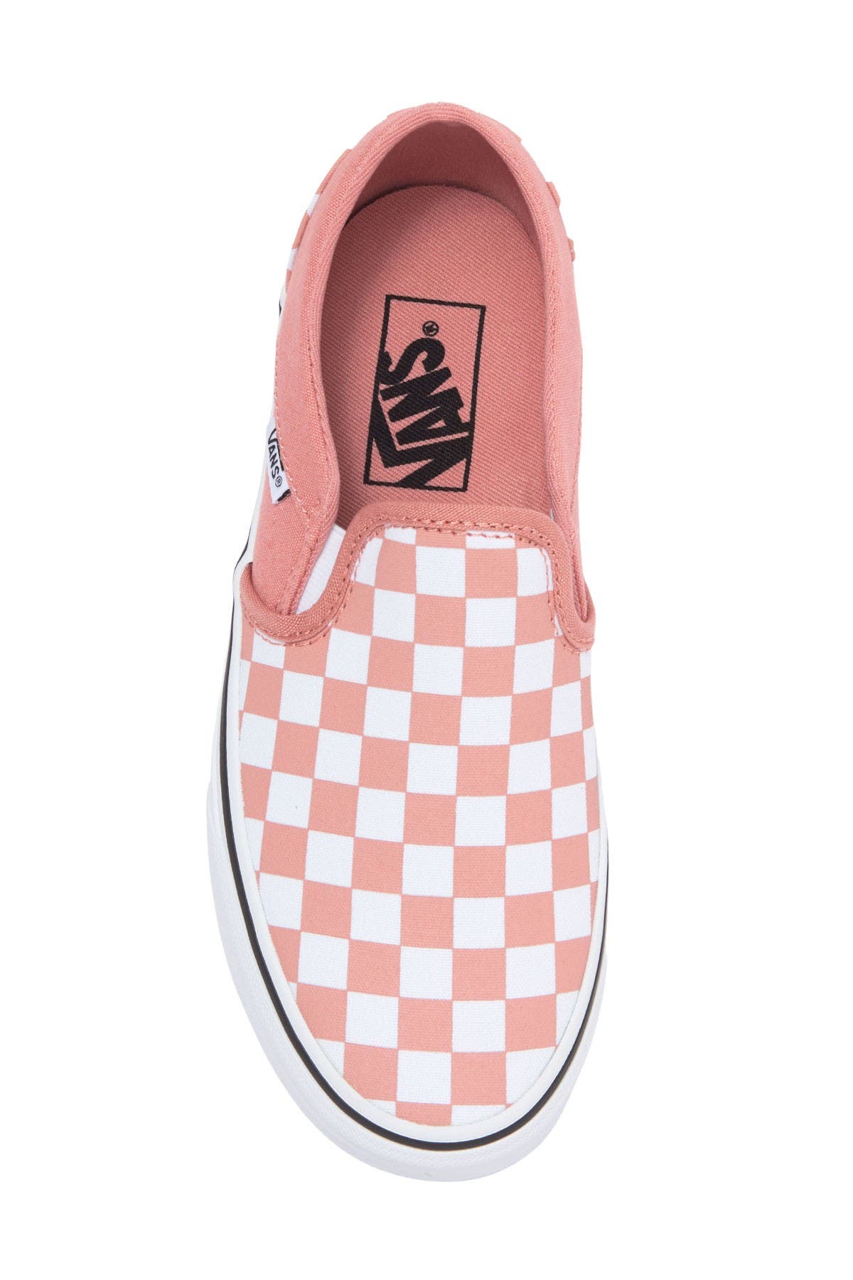 vans asher pink checkerboard