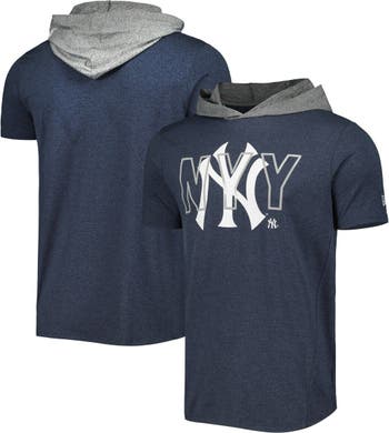 Men's Nike Navy/Gray New York Yankees Heritage Tri-Blend Pullover Hoodie Size: Medium