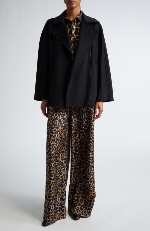 Max Mara Etna Leopard Print Button-front Shirt In Camel