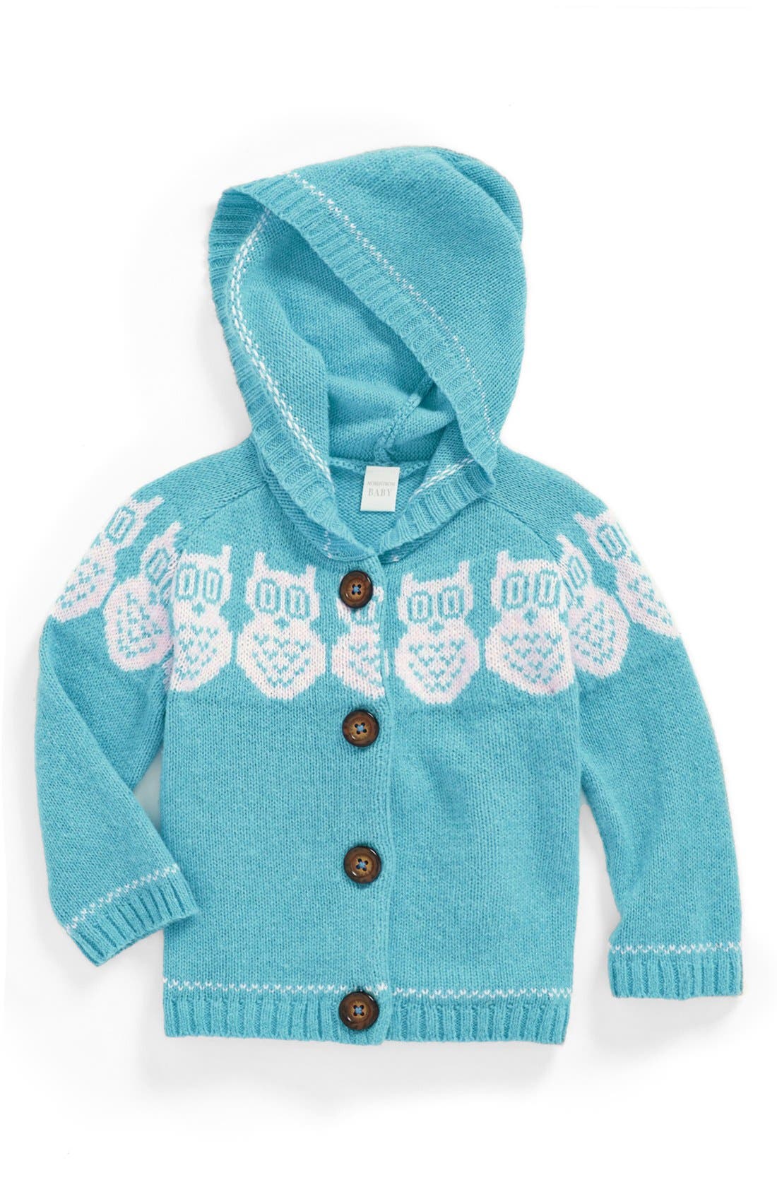 Nordstrom Baby Fair Isle Knit Hoodie (Baby Girls) Nordstrom