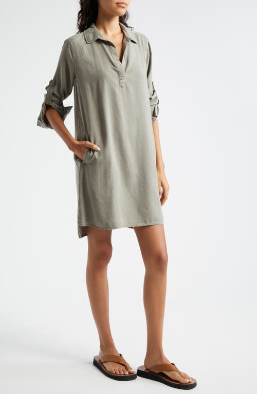 Shop Bella Dahl A-line Shirtdress In Soft Army