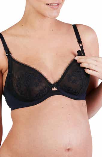 Serena Wireless Seamless Maternity & Nursing Bra with Molded Cups in Grey  by Cache Coeur Lingerie