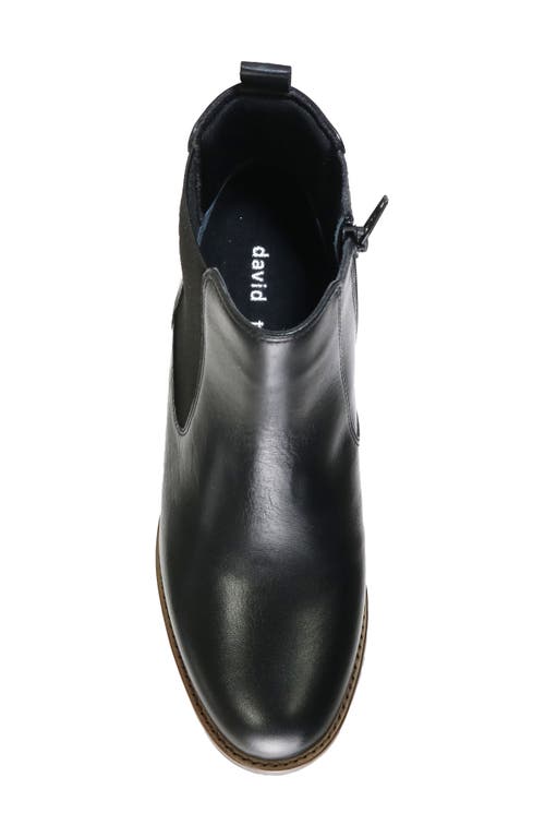 David Tate Luxe Waterproof Bootie In Black Calf/suede