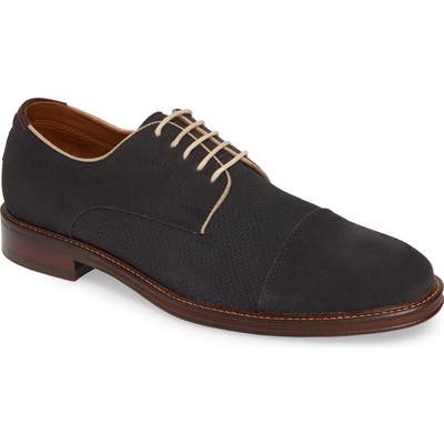 Johnston & Murphy Warner Cap Toe Derby- Blue