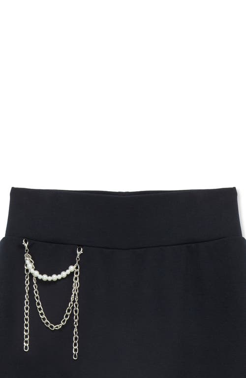 Shop Truce Kids' Bling Skirted Flare Pants In Black