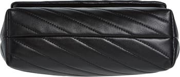 Tory Burch Kira Chevron Convertible Leather Shoulder Bag - Black/Rolled  Brass • Price »