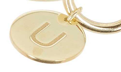 Meshmerise Love Knot Initial Bracelet In Yellow-u