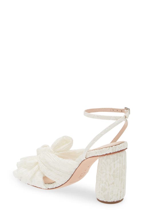 Shop Loeffler Randall Camellia Ankle Strap Sandal In White/cream