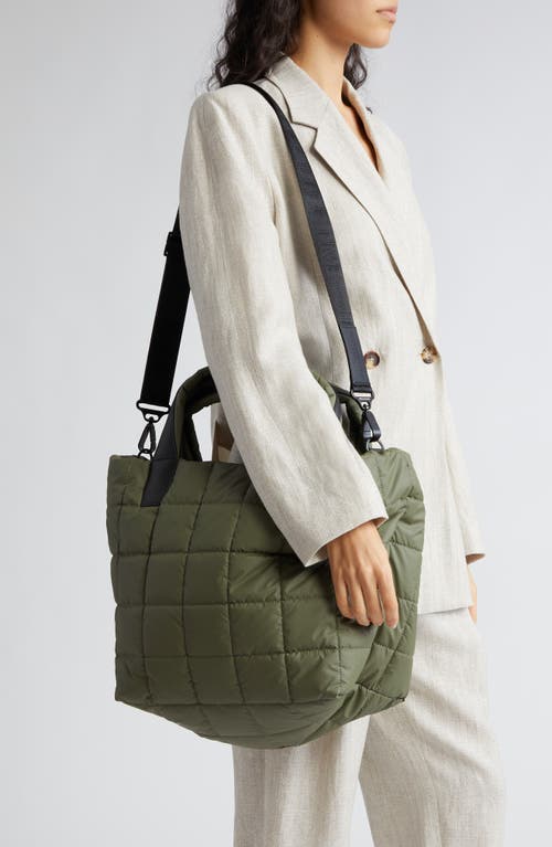 Veecollective Medium Porter Water Repellent Quilted Tote In Moss