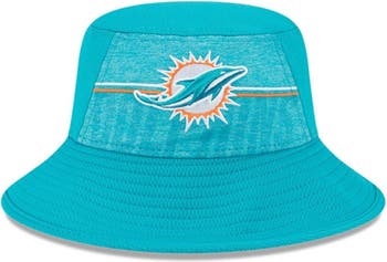 Men's New Era Aqua Miami Dolphins Logo Bucket Hat