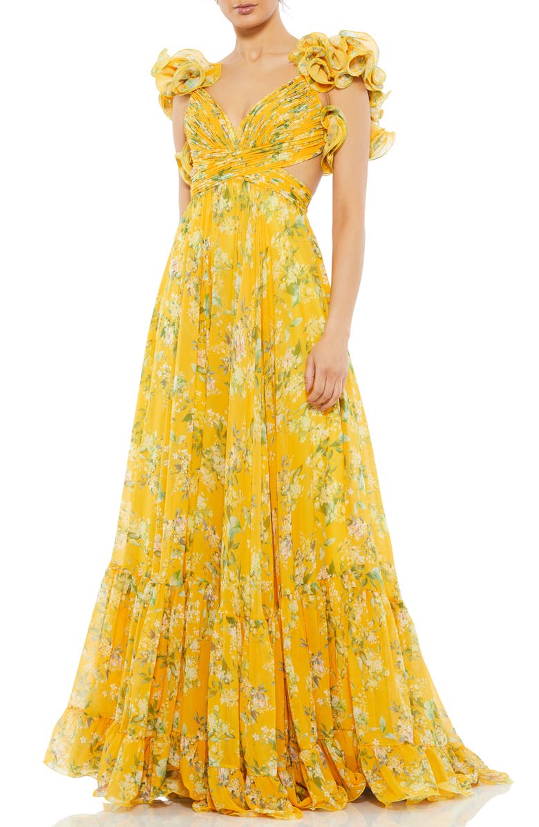 What to Wear to a Wedding in Miami, FL with Yellow Maxi Dress