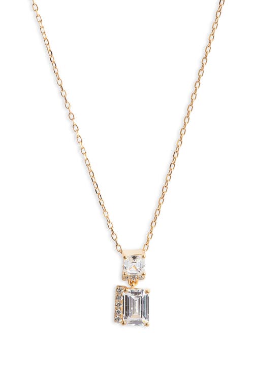 Shop Nordstrom Sterling Silver & Cubic Zirconia Pendant Necklace In 14k Gold Plated