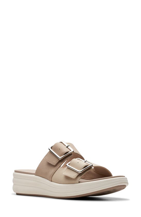 Clarks Drift Buckle In Beige Synthetic In Sand Combi