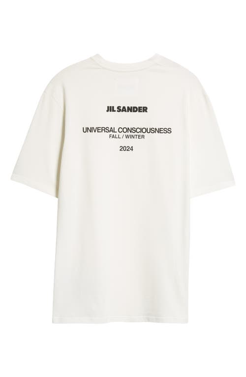 Shop Jil Sander Universal Consciousness Graphic T-shirt In Coconut